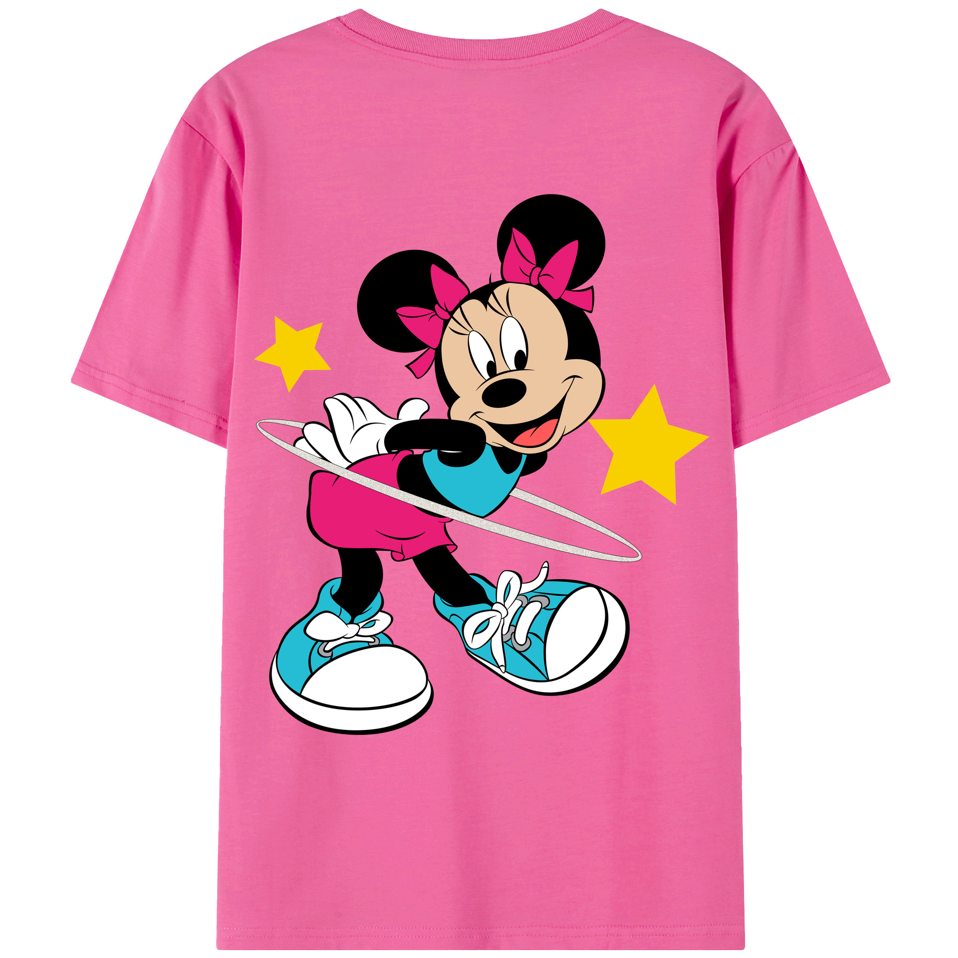 （画像用） ミッキーマウス Mickey Mouse レディース半袖Tシャツ(バックプリント)